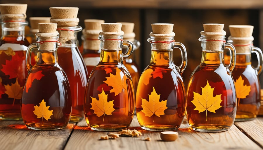 Maple sap being boiled down to maple syrup in a traditional sugaring shack